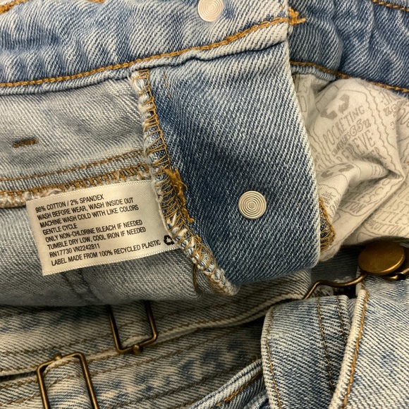 Wild Fable Target Denim Distrssed Oversized Overalls, size M - Picture 11 of 13